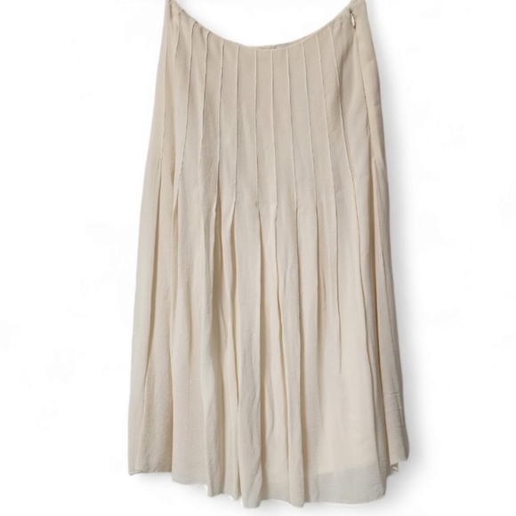 Aritzia Babaton Silk A-line pleated midi skirt - Picture 1 of 8